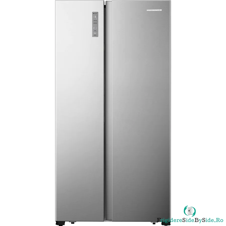 Side by side Heinner HSBS-520NFXF+, 519L, Full No Frost, Multi Air-Flow, Control touch, Inteligenta artificiala, Clasa F, H 178.6 cm, Inox