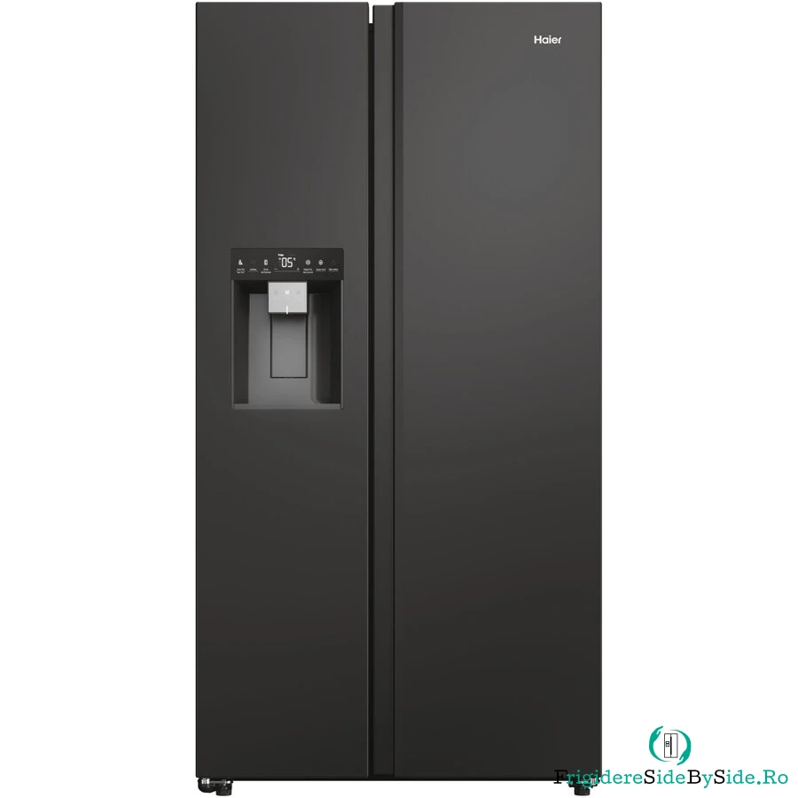 HAIER Side by side Haier, 601 l, Total No Frost, Multi Air Flow, Clasa E, WiFi, SuperCooling, SuperFreezing, Holidays, Dispenser de apa si gheata, H 178 cm, Negru la 5,842.99 lei ron