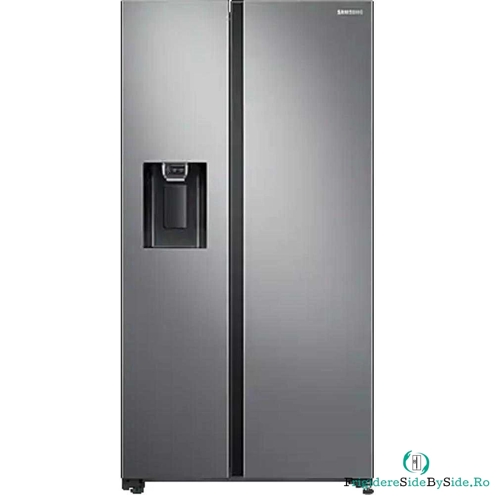Side by Side Samsung RS65R5401M9/EO, 617 l, No Frost, Digital Inverter, PowerFreeze, Mono Cooling, Ice Maker, Clasa F (clasificare energetica veche Clasa A+), H 178 cm, Argintiu