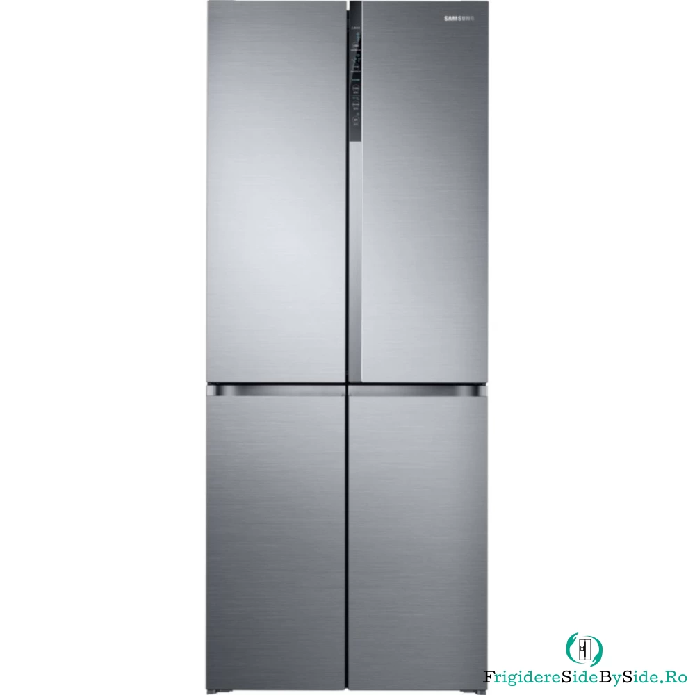 Side by Side Samsung RF50K5920S8/EO, 486 l, No Frost, Digital Inverter, Triple Cooling, FreshZone, Clasa F (clasificare energetica veche Clasa A+), H 192 cm, Argintiu