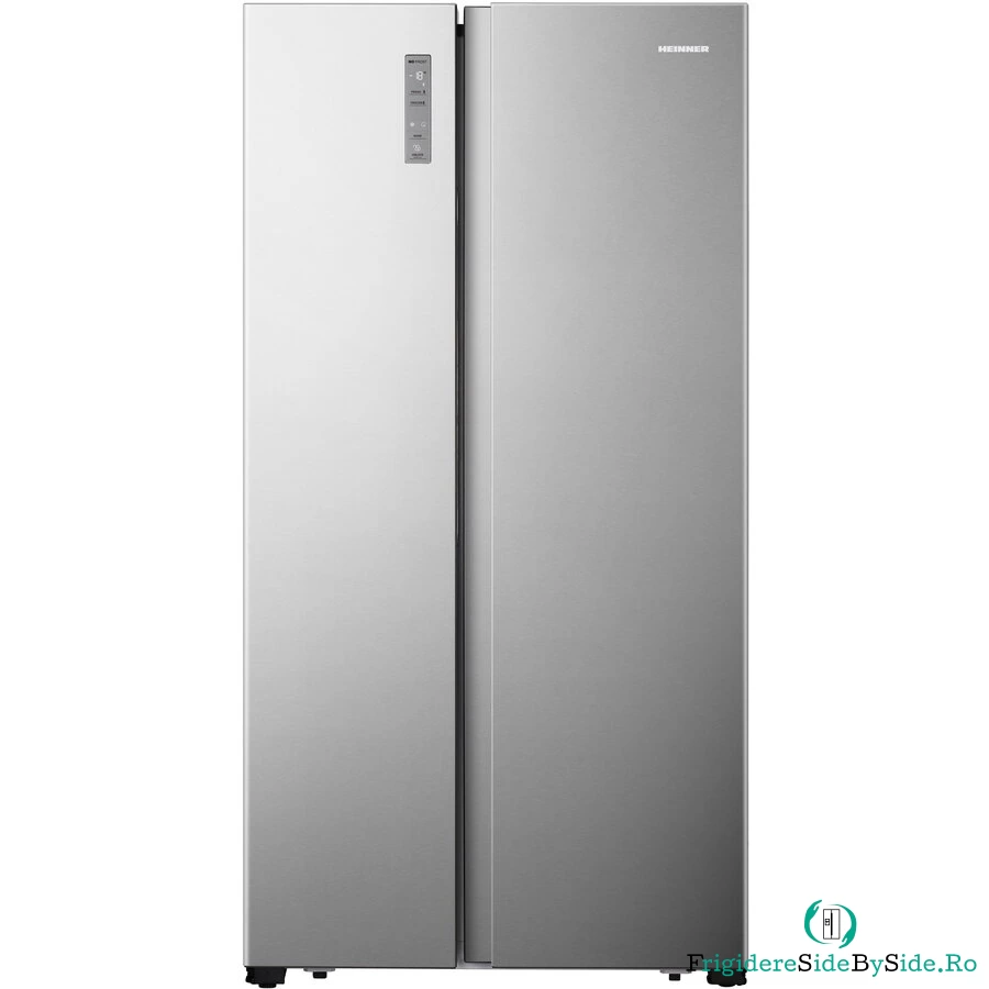 HEINNER Side by side Heinner HSBS-HS519NFXE++, 519 l, Full No Frost, Clasa E, Display touch, Alarma usa deschisa, H 1786 cm, Inox