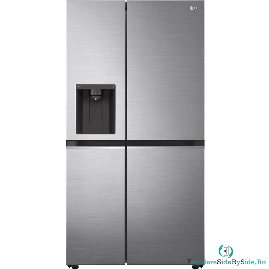 LG Side by Side LG GSLV71PZTE, 635 l, No Frost, DoorCooling, Dozator apa/gheata, Clasa E, H 179 cm, Argintiu