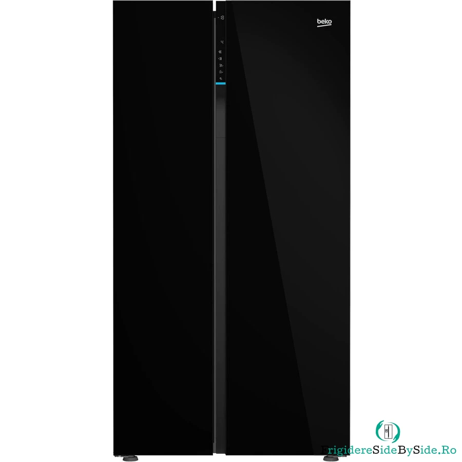 Beko Frigider side by side Beko GN163140ZGBN, 580 l, NeoFrost Dual Cooling, Compresor Inverter, Harvestfresh , Everfresh+, Clasa E, H 179 cm, Sticla neagra