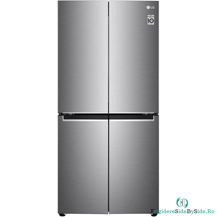Side by Side LG GMB844PZFG, 530 l, No Frost, LinearCooling, Multi-Door, NatureFresh, Clasa F, H 179 cm, Inox