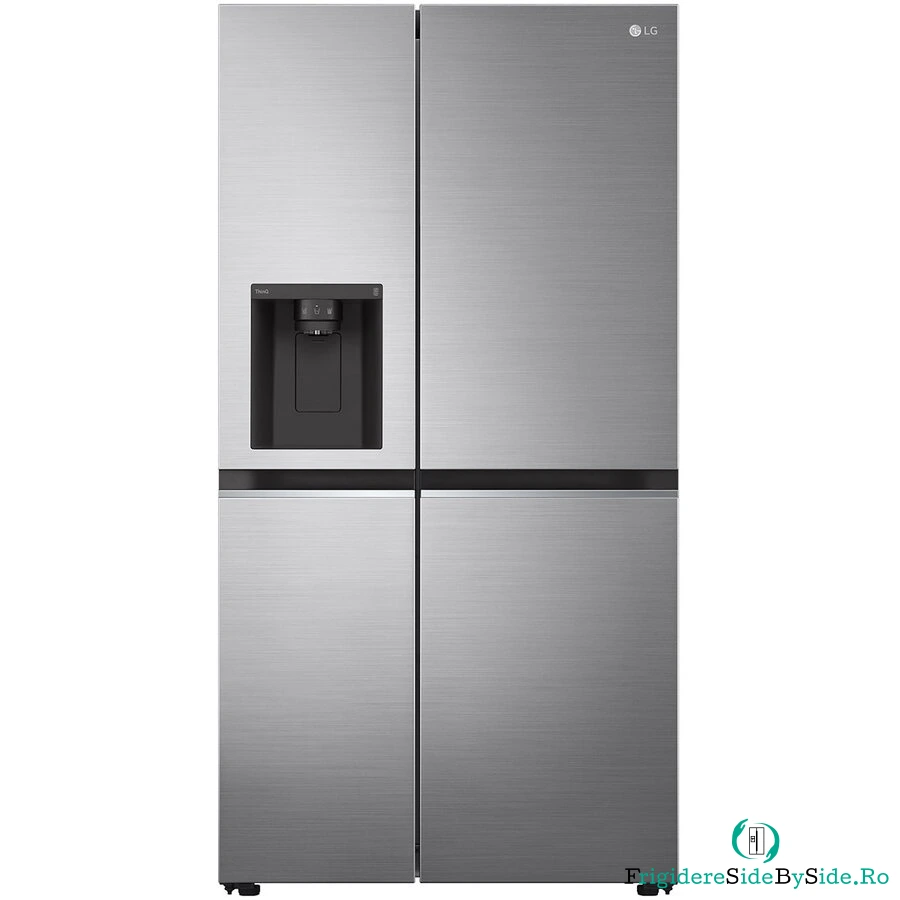 LG Frigider Side by side LG GSLV70PZTE, 635 l, Total No Frost, Dozator apa, Door Cooling, Clasa E, H 179 cm, Argintiu