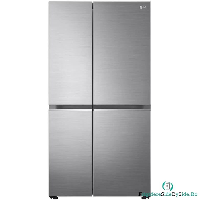 Side by side LG GSBV70PZTE, 655 l, No Frost, DoorCooling, Clasa E, Compresor Linear Inverter, LinearCooling, UltraSleek, Smart Diagnosis, H 179 cm, Inox