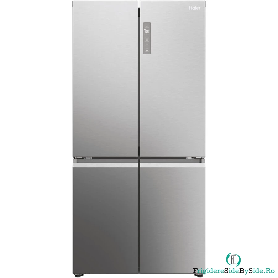 HAIER Side by side Cube Haier HCR79F19ENMM , 646 l, Total No Frost, WiFi, Motor inverter, Sistem antibacterian, Humidity Zone, Super Cooling, Super Freezing, Display, Clasa E, 190 cm, Inox