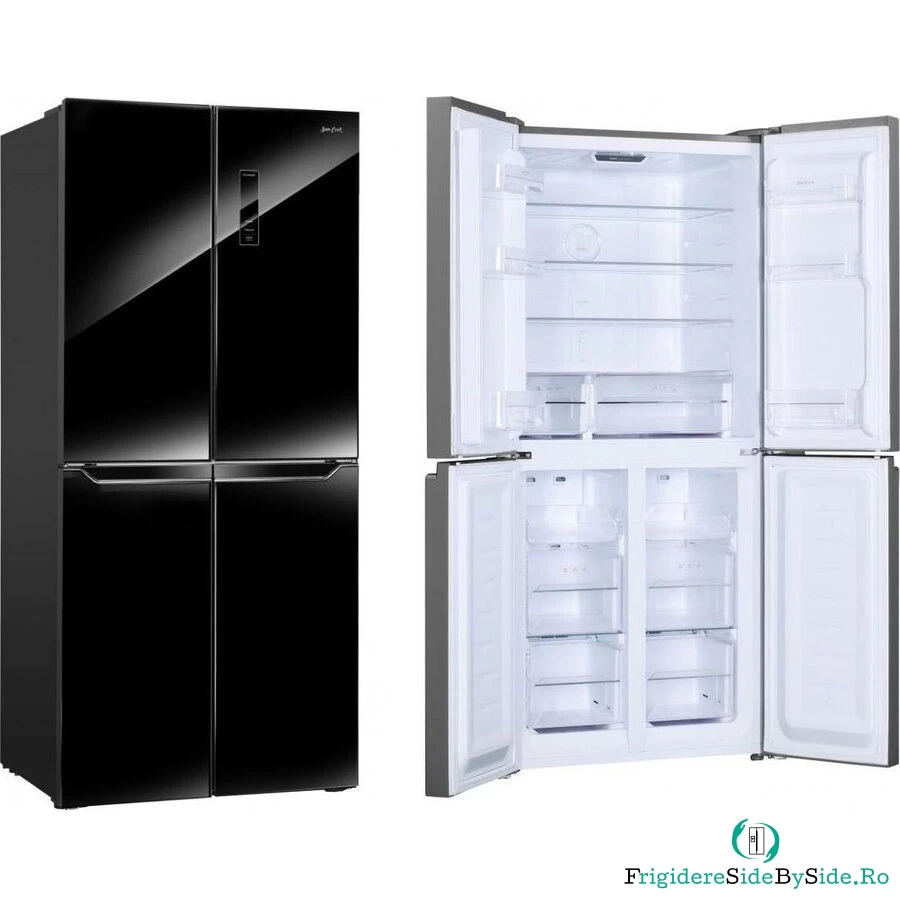 MPM Frigider cu congelator Sam Cook PSC-WG-1010B, Side by Side, No frost, 472 l brut, 401 l net total, No frost, clasa energetica A+, Negru
