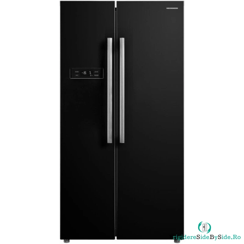 HEINNER Frigider Side By Side Heinner HSBS-M548NFINVBKE++, 548 L, Clasa E, Full No Frost, Inverter, Control electronic, 176 cm, Negru