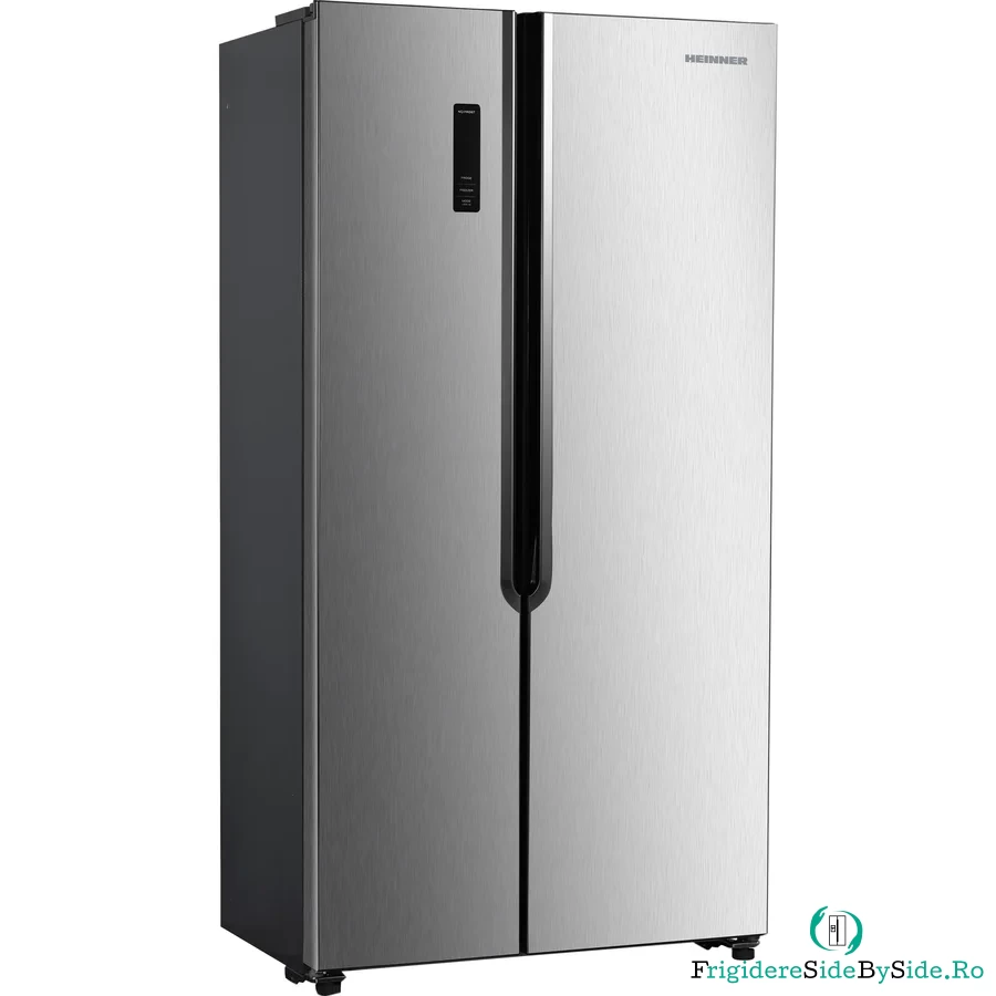 HEINNER Side by side Heinner HSBS-H442NFXE++, 436 l, No Frost, Clasa A++, Display, functie smart, Congelare si racire rapida, H 177 cm, Argintiu