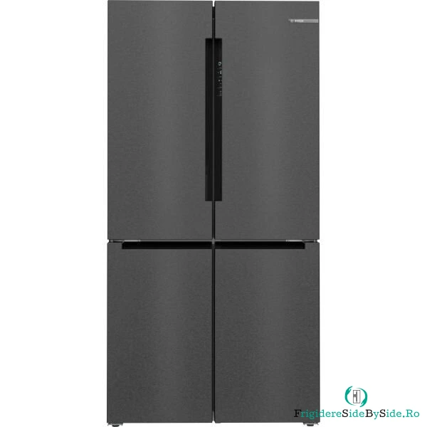 BOSCH Side by side Bosch KFN96AXEA, Multidoor, 605 l, No Frost, Clasa E, Home Connect, Iluminare LED, VitaFresh, H 183 cm, Inox negru antiamprenta
